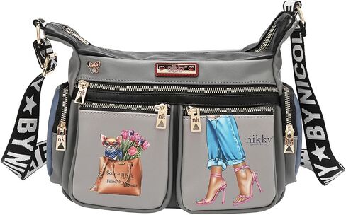 Nicole Lee Nikky Bag Messenger Bag, Essence of You, Eco-Leather, Multiple Pockets, Adjustable Strap (ESSENCE OF YOU) in Saudi Arabia