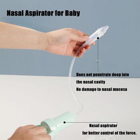 PandaEar Baby Nasal Aspirator, Nose Cleaner - Manual Mucus Remover with Soft Silicone Tip for Infants, Reusable, Easy to Use in Saudi Arabia
