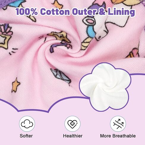 MooMoo Baby Absorbent Potty Training Underwear Cotton Pee Pants for Girl 2T | Breathable,Washable and Reusable, Daytime Potty Training in Saudi Arabia