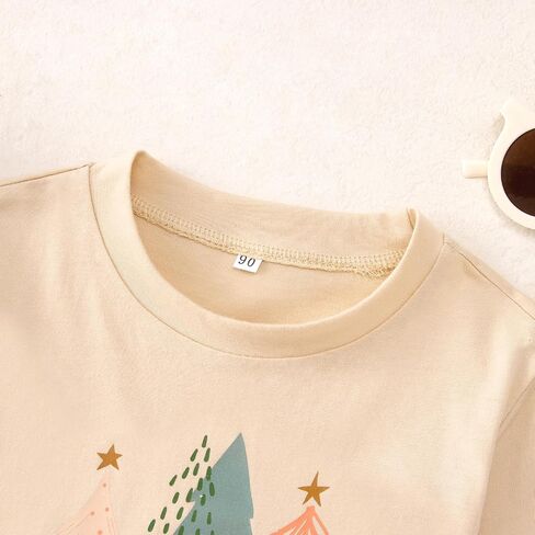 CM C&M WODRO Toddler Boy Girl Christmas Tree Shirt Long Sleeve Merry and Bright T-Shirt Unisex Kids Xmas Holiday Tops Clothes in Saudi Arabia