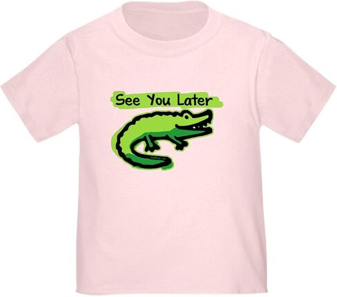 تي شيرت CafePress See You Later من جلد التمساح للأطفال الصغار، تي شيرت لطيف برسومات للأطفال الصغار، 100% قطن in Saudi Arabia