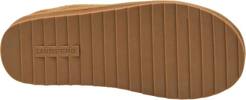 Lands' End Hearth Warm Fuzzy Slip On Slippers for Women, Indoor Outdoor Comfortable Suede Womens Slippers Size 6 to 11, Brown or Black in Saudi Arabia