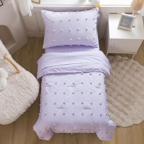 Caressma Navy Toddler Bedding Set Bed-in-a-Bag 4 Pieces, Soft Microfiber Kids Comforter with Cars,Buses & Traffic Lights Pattern, Includes Comforter, Fitted Sheet, Flat Sheet & Pillowcase in Kuwait