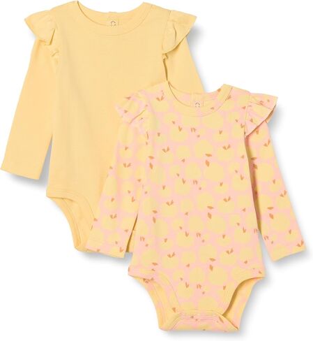Amazon Essentials Baby Girls' Long-Sleeved Ruffle Bodysuits in Kuwait