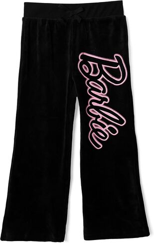 Barbie Girls Velour Drop Shoulder Zip Up Hoodie and Flare Pants Outfit Set Toddler to Big Kid Sizes (2T - 14-16) in Saudi Arabia