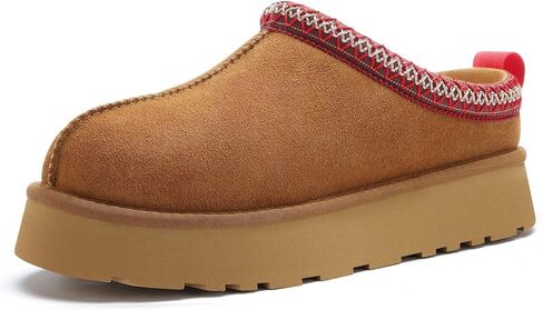 Women's Slippers Platform Mini Boots Short Ankle Boot Fur Fleece Lined House slippers Anti-Slip Boot For Outdoor in Kuwait