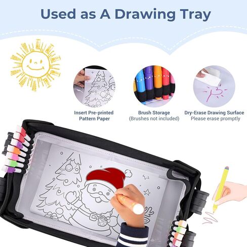 COOLBEBE Stroller Snack Tray for Wonderfold Wagon, Upgraded Foldable Kids Snacks & Activities with Drawing Tray, Universal Wonderfold Wagon W2 Accessories with Cup Holder & Mesh Pockets (W2 Series) in Kuwait