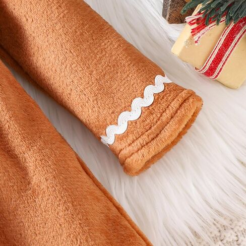 Toddler Baby Girl Christmas Dress Velvet Gingerbread Man Dresses Kids Xmas Holiday Winter Outfit in Kuwait