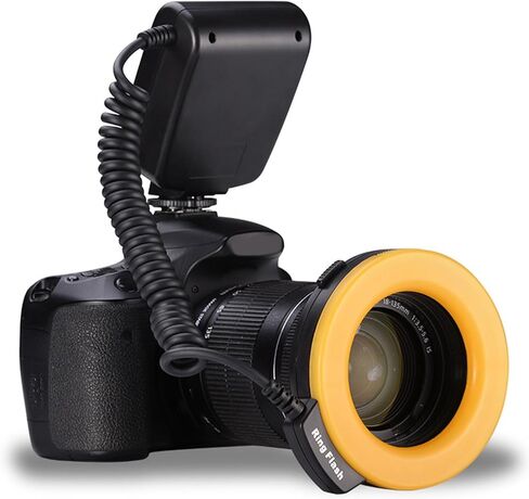 حلقات احترافية ومضات ضوئية مع وحدة تحكم LCD و7 وضع سطوع و8 محولات لتصوير كاميرا DSLR in Kuwait