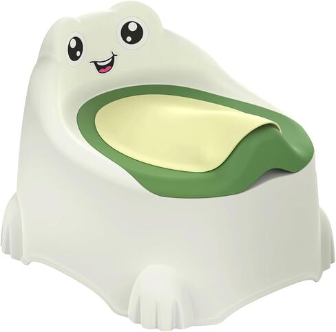 مقعد المرحاض للتدريب على استخدام المرحاض للأطفال الصغار، نونية السفر المحمولة مع وعاء قابل للإزالة، واقي من الرذاذ، ملصق تعبير الضفدع، نونية الأطفال للأولاد والبنات الذين تتراوح أعمارهم بين 1-3 (أخضر) in Kuwait