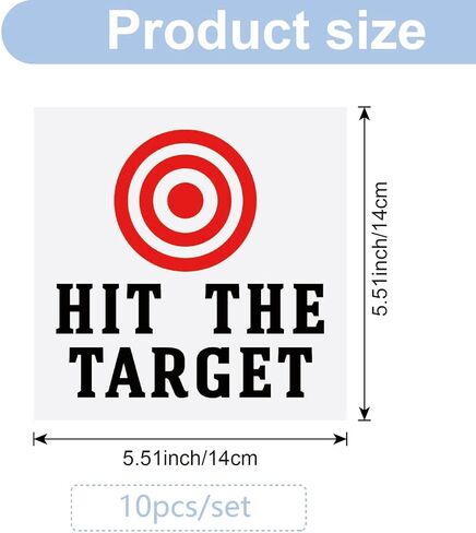 GORGECRAFT 10 Sheet Toilet Bullseye Stickers Hit The Target Urine Decals Toilet Target Aiming Stickers Red Bullseye with Targeting Line PVC Waterproof Decals for Potty Urinal Restroom Pee Training in Saudi Arabia