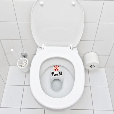 GORGECRAFT 10 Sheet Toilet Bullseye Stickers Hit The Target Urine Decals Toilet Target Aiming Stickers Red Bullseye with Targeting Line PVC Waterproof Decals for Potty Urinal Restroom Pee Training in Saudi Arabia