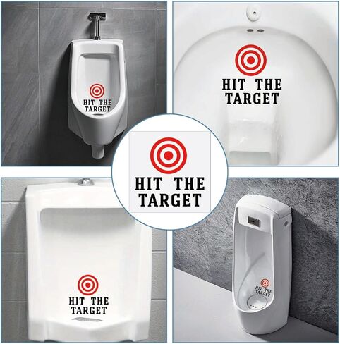 GORGECRAFT 10 Sheet Toilet Bullseye Stickers Hit The Target Urine Decals Toilet Target Aiming Stickers Red Bullseye with Targeting Line PVC Waterproof Decals for Potty Urinal Restroom Pee Training in Saudi Arabia