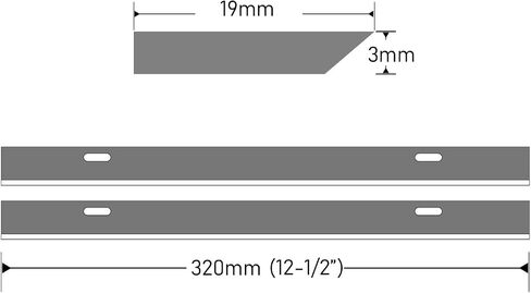 2PCS Planer Blades 320mm Planer Knives for Thicknesser Jointer Knives Tools 320mm×19mm×3mm HSS in Saudi Arabia
