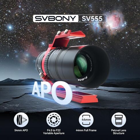 SV555 54mm Petzval APO Refractor Telescope, Full Frame Compatibility Bundle with SV241 Pro Astronomical Telescope Power Management Box, Remote Control for Astrophotography in Saudi Arabia
