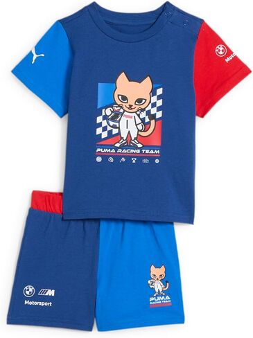 PUMA Unisex-Child BMW M Motorsport Short Sleeve Set, Pro Blue-M Color SS25, 0-3M in Saudi Arabia