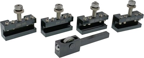 4 Pc Turning & Facing Lathe Tool Holder for AXA Quick Change Tool Post & 1 Pc Lathe Burnishing & Rolling Tool Smooth Surface Finish Turning Instead of Grinding. in Saudi Arabia