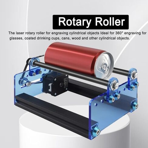 ملحق دوار بالليزر، أسطوانة دوارة للنقش، أداة ليزر على المحور Y مع دوران 360 درجة للأشياء الأسطوانية، الأكواب، العلب، قطر 20-200 مم، توافق عريض للأسلاك المزدوجة in Kuwait