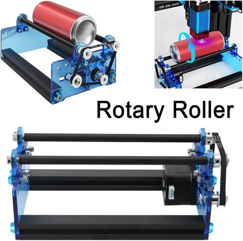 ملحق دوار بالليزر، أسطوانة دوارة للنقش، أداة ليزر على المحور Y مع دوران 360 درجة للأشياء الأسطوانية، الأكواب، العلب، قطر 20-200 مم، توافق عريض للأسلاك المزدوجة in Kuwait