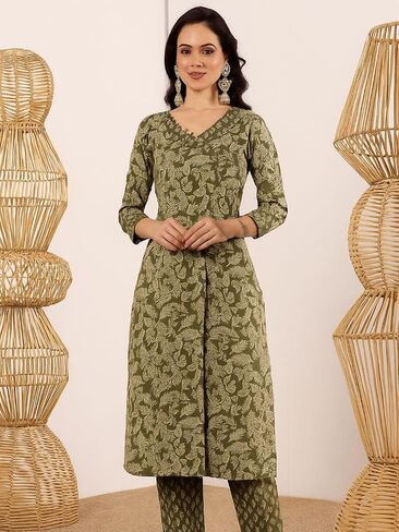 Rustic Green Beauty Kurta Set in Saudi Arabia