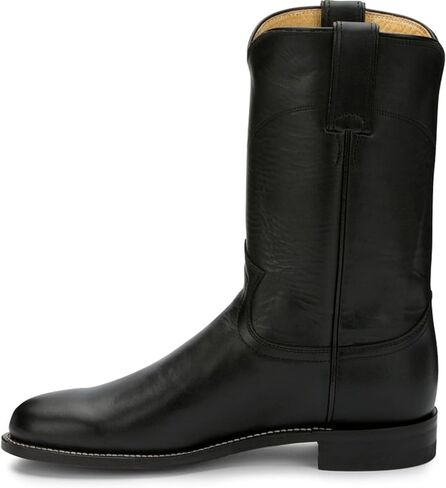 Justin Cora 10" Black Leather Roper Boots for Women - with Round Toe and J-Flex Comfort System Insoles in Saudi Arabia