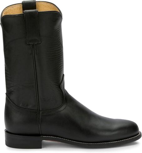 Justin Cora 10" Black Leather Roper Boots for Women - with Round Toe and J-Flex Comfort System Insoles in Saudi Arabia