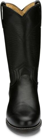 Justin Cora 10" Black Leather Roper Boots for Women - with Round Toe and J-Flex Comfort System Insoles in Saudi Arabia