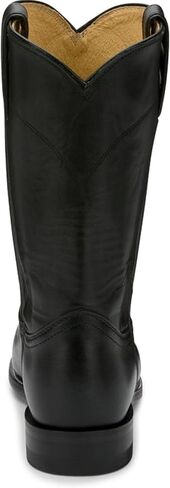 Justin Cora 10" Black Leather Roper Boots for Women - with Round Toe and J-Flex Comfort System Insoles in Saudi Arabia