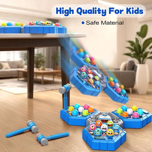 Whack Game Mole للأطفال الصغار، ألعاب للأطفال من عمر 3 4 5 6 7+ سنوات من الأولاد والبنات، ألعاب القصف للأعمار من 3 إلى 8 سنوات، هدية عيد ميلاد للأولاد من سن 3 إلى 12 عامًا، ألعاب تعليمية تفاعلية مع 3 أوضاع، 1-3 لاعبين in Kuwait