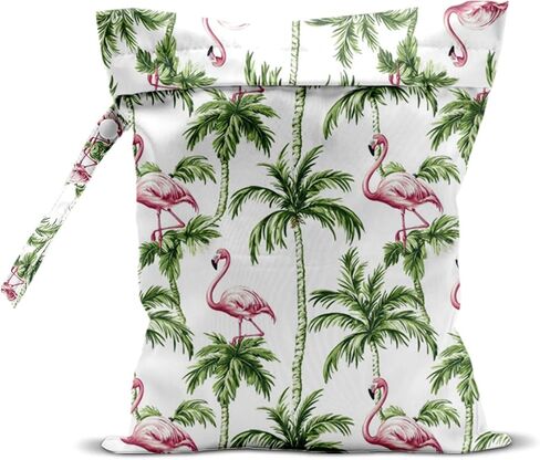 Wet Bag for Swimsuit, Beach Travel Essentials Wet Dry Bag, for Sunscreen Toiletry Dirty Clothes Yoga Gym Diaper, Friends Summer Beach Vacation Gifts. Colorful palm trees in Saudi Arabia