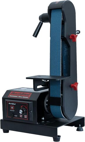 Bucktool Variable Speed 2×42 Inch Belt Sander 3.5A DC Motor with Control Panel, Quick Belt Release, Adjustable Foot, Horizontal or Wall-Mountable Bench Machine for Knife Making and Metalworking in Saudi Arabia