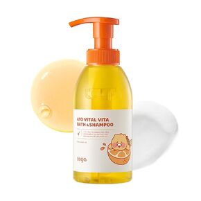 TAGA ATO Vital Vita Kids Bath & Shampoo 300 ml | Vegan Hypoallergenic All-in-One Bath & Hair Cleanser with Ceramide & Vitamins | Gentle Hydration for Family in Saudi Arabia