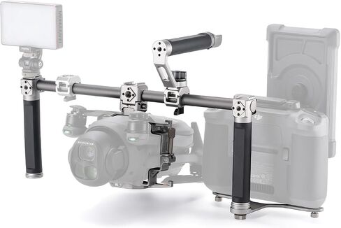 نظام دعم Tilta المحمول متوافق مع DJI Mavic 4 Pro - أبيض تيتانيوم | قفص كاميرا كامل، مقابض علوية وجانبية، حوامل أحذية باردة، مشابك قضيب 15 مم | أداة خفيفة الوزن للتصوير السينمائي على الأرض in Saudi Arabia