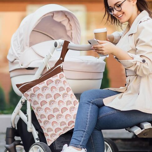 Diaper Caddy Organizer + Wet Bag - Caddy Organizer With Handle - Wet Dry Bags For Diaper Bag - Diaper Caddy Basket - New Mommy Essentials - Diaper Bag Organizing Pouches - Basket For Baby Shower in Saudi Arabia