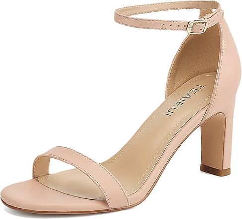 TEAIEUI Heels for Women Round Toe Heeled Sandals Chunky High Heel with Ankle Strap Heeled for Women Dressy Block Heel in Saudi Arabia