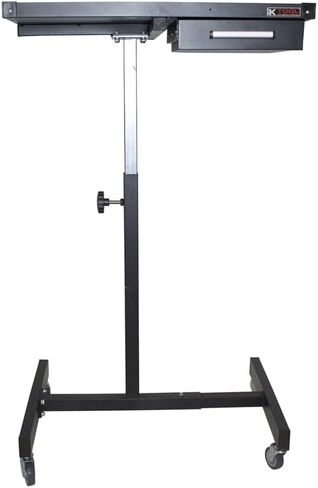 K Tool International 75107 Adjustable Tear Down Work Table with Drawer for Garages, Repair Shops, and DIY, Portable, (4) 2" Swivel Casters, 200 Pound Capacity, Rubber Corners, Heavy Duty Steel, Black in Saudi Arabia