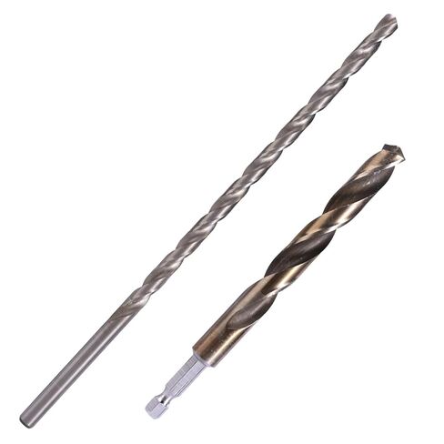 Brad Point Wood Drill Bit Set (2Pcs) - 6.5mm & 11.5mm Hex Shank Bits with Double Flutes for Woodworking & All Wood Types in Kuwait
