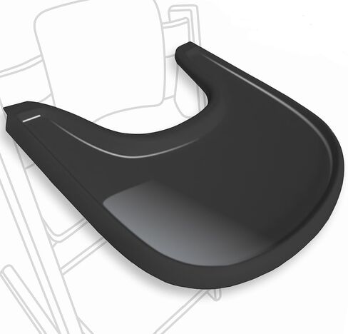 صينية كرسي مرتفع متوافقة مع كرسي Stokke Tripp Trapp – لون حليبي غير لامع – لا توجد بها ميزة لوحة الشفط – تصميم منحني مريح – خالية من مادة BPA، وسهلة التجميع in Kuwait