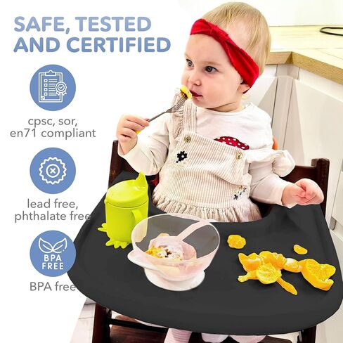 صينية كرسي مرتفع متوافقة مع كرسي Stokke Tripp Trapp – لون حليبي غير لامع – لا توجد بها ميزة لوحة الشفط – تصميم منحني مريح – خالية من مادة BPA، وسهلة التجميع in Kuwait
