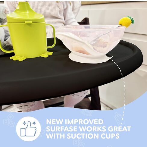 صينية كرسي مرتفع متوافقة مع كرسي Stokke Tripp Trapp – لون حليبي غير لامع – لا توجد بها ميزة لوحة الشفط – تصميم منحني مريح – خالية من مادة BPA، وسهلة التجميع in Kuwait