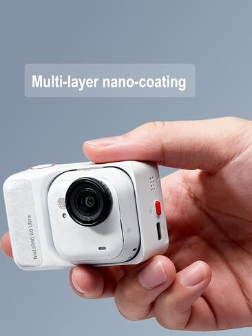[قطعتان] واقي عدسة لـ Insta360 GO Ultra واقي العدسة 【ليس GO3s/Go3】، استبدال غطاء العدسة الزجاجية البصرية لملحقات GO Ultra، غطاء واقي مطلي مضاد للضباب، ناقل حركة عالي، زجاج مقسى، سهل التركيب in Kuwait