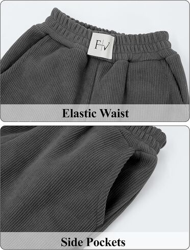 Happy Cherry Unisex Kid Baby Fleece Lined Jogger Pants Ribbed Regular Fit Pull On Thermal Sweatpants 1-12Y in Saudi Arabia