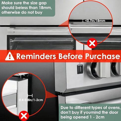 2-Pack Oven Lock Child Safety - Oven Baby Proofing Door Lock with Heat-Resistant Adhesive, No Drill - Safety Locks for Ovens/Stoves/Dishwashers to Keep Toddlers Pet Safe (Check Size for Fit) (Black) in Saudi Arabia