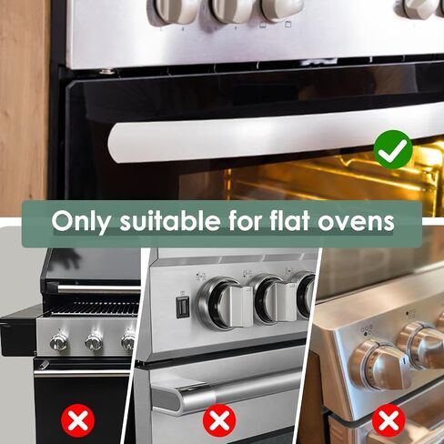 2-Pack Oven Lock Child Safety - Oven Baby Proofing Door Lock with Heat-Resistant Adhesive, No Drill - Safety Locks for Ovens/Stoves/Dishwashers to Keep Toddlers Pet Safe (Check Size for Fit) (Black) in Saudi Arabia