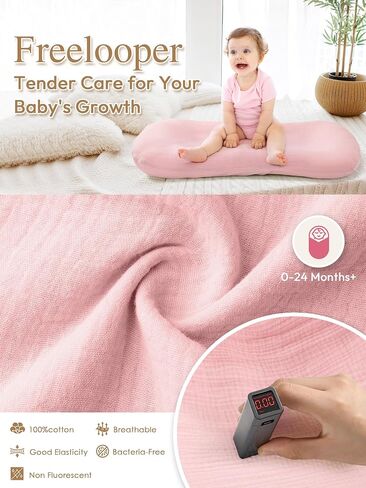 Baby Lounger, Suitable for Newborns 0-24 Months, Infant Lounger for Home and Travel, Soft Cotton and Breathable, Nest Lounger, Newborn Babies Essentials Gifts（Lovely Pink） in Saudi Arabia