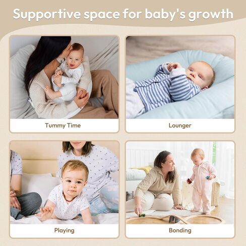 Baby Lounger, Suitable for Newborns 0-24 Months, Infant Lounger for Home and Travel, Soft Cotton and Breathable, Nest Lounger, Newborn Babies Essentials Gifts（Lovely Pink） in Saudi Arabia