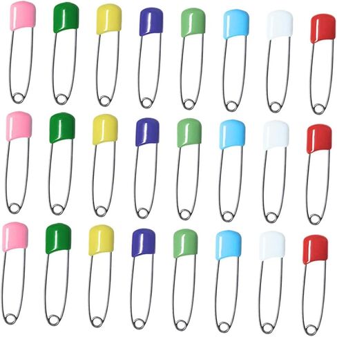 VILLCASE 100pcs Baby Safety Pins Plastic Head Diaper Pins for Newborn Cloth Diaper Accessories in Saudi Arabia