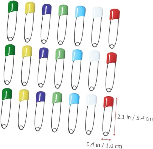 VILLCASE 100pcs Baby Safety Pins Plastic Head Diaper Pins for Newborn Cloth Diaper Accessories in Saudi Arabia