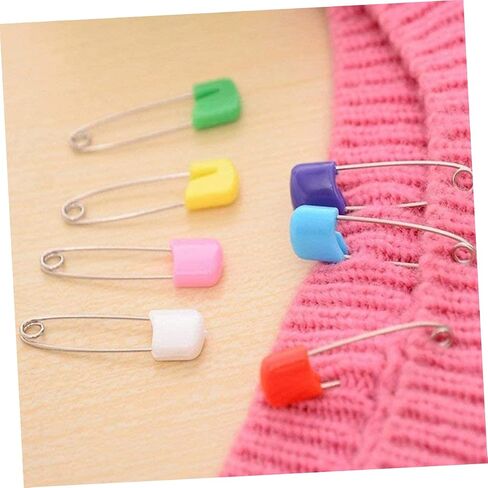 VILLCASE 100pcs Baby Safety Pins Plastic Head Diaper Pins for Newborn Cloth Diaper Accessories in Saudi Arabia