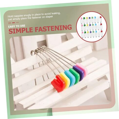 VILLCASE 100pcs Baby Safety Pins Plastic Head Diaper Pins for Newborn Cloth Diaper Accessories in Saudi Arabia